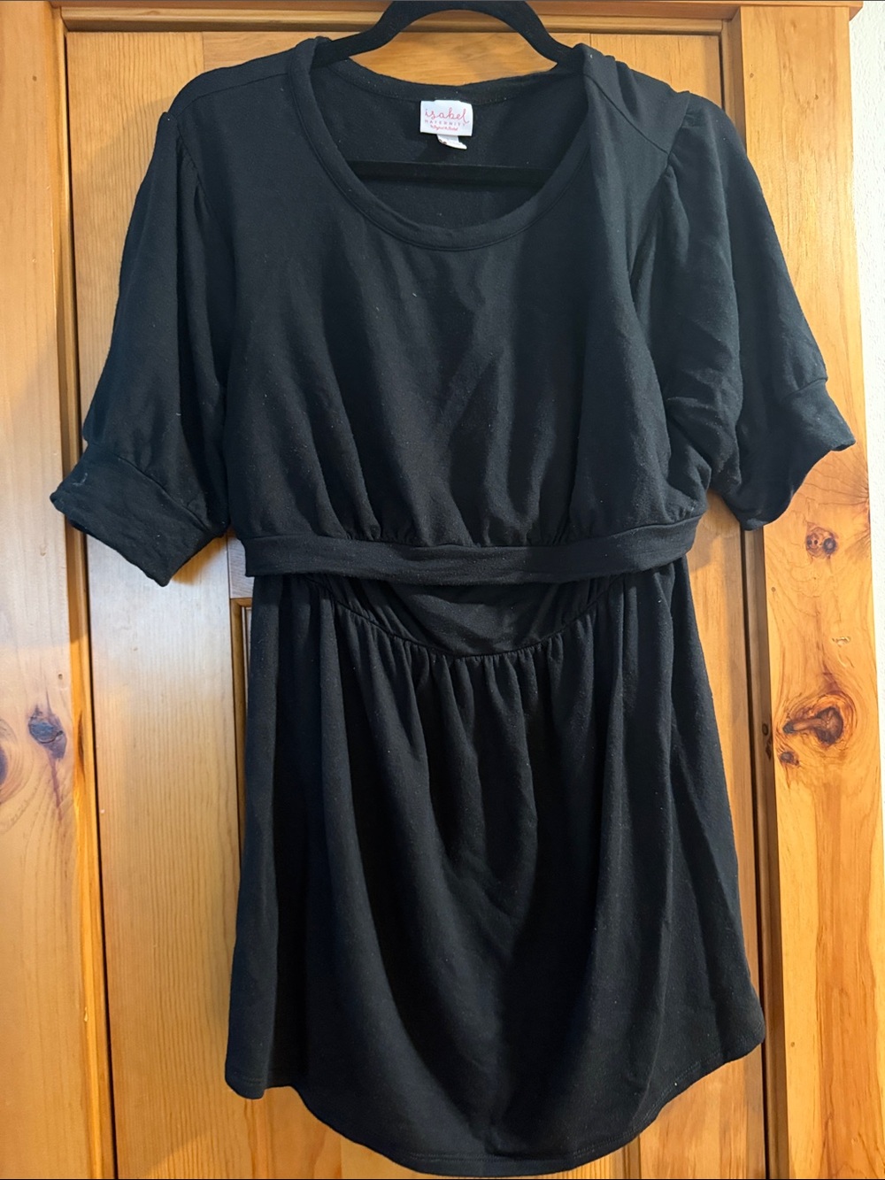 Isabel Maternity by Ingrid & Isabel Black Nursing Tee Dress size Large